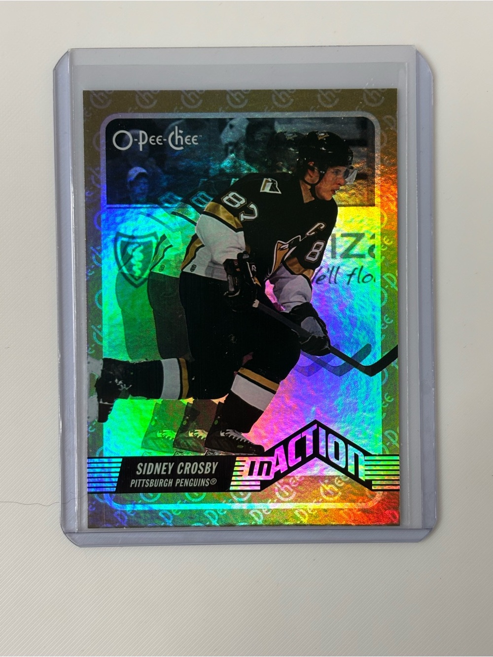 Sidney Crosby 2007-08 O-Pee-Chee In Action #IA1 Holographic Insert Penguins 🏒